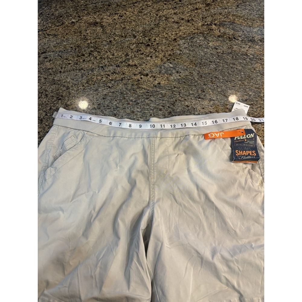 NWT Jag Jeans Womens Beige Twill Gracie‎ 8" Pull On Shorts Size 16W JE2638331 - Picture 8 of 9